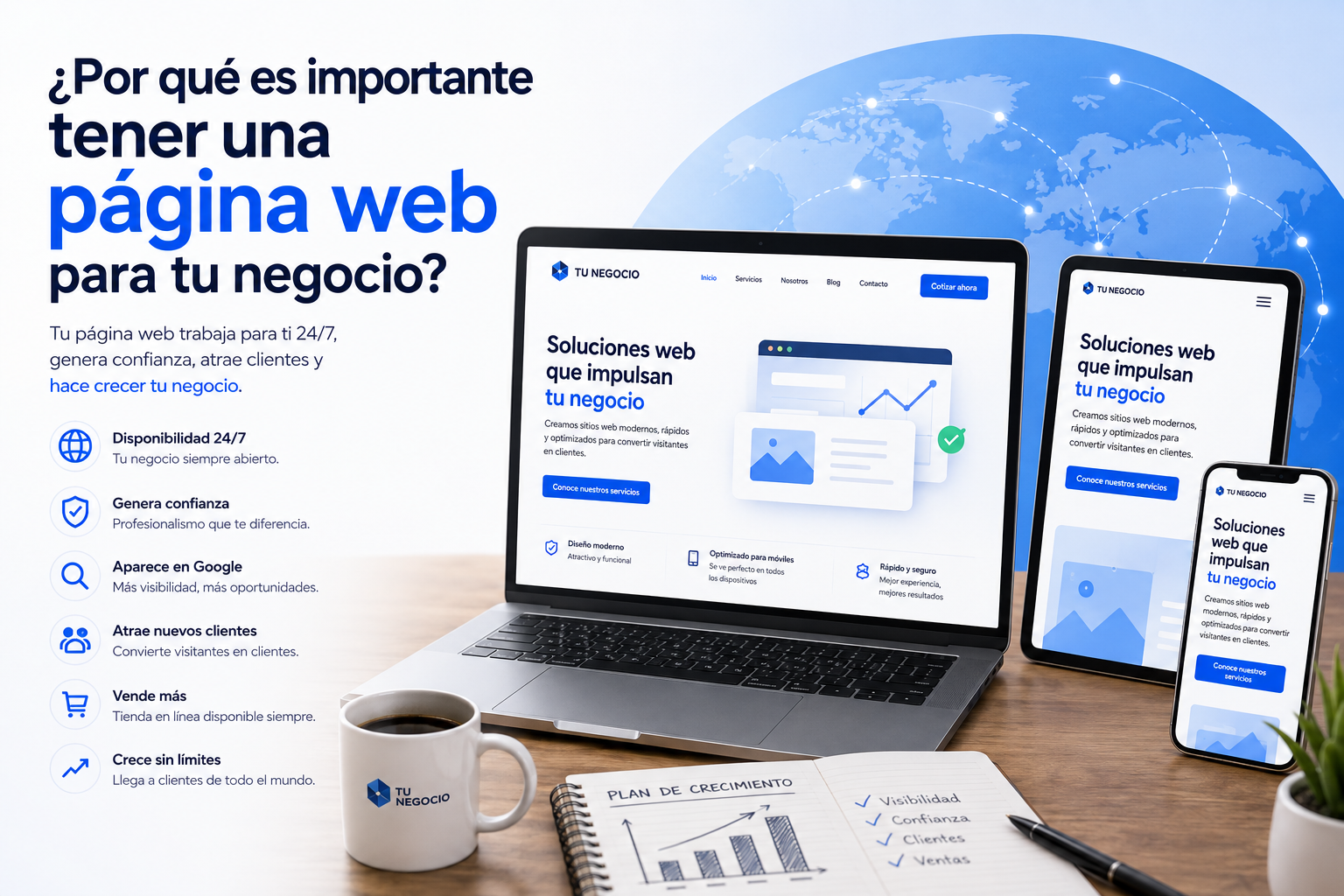 Importancia de tener una página web para un negocio